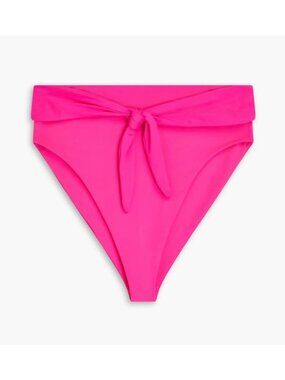 Mara Hoffman Goldie Tie-Front Bikini Briefs Glam Bright Pink Size Large NWT  B21